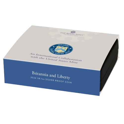 Miniaturbild: 2024 Great Britain Britannia & Liberty Proof 1 oz Silver Coin