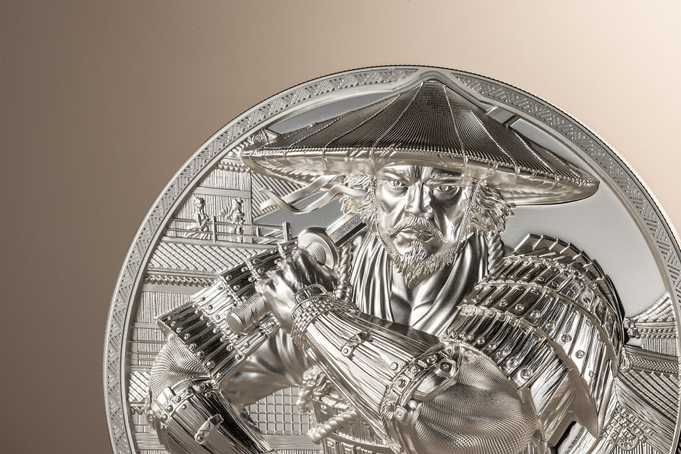 Miniature : SAMURAI 5 Oz Silver Coin 25$ Cook Islands 2025