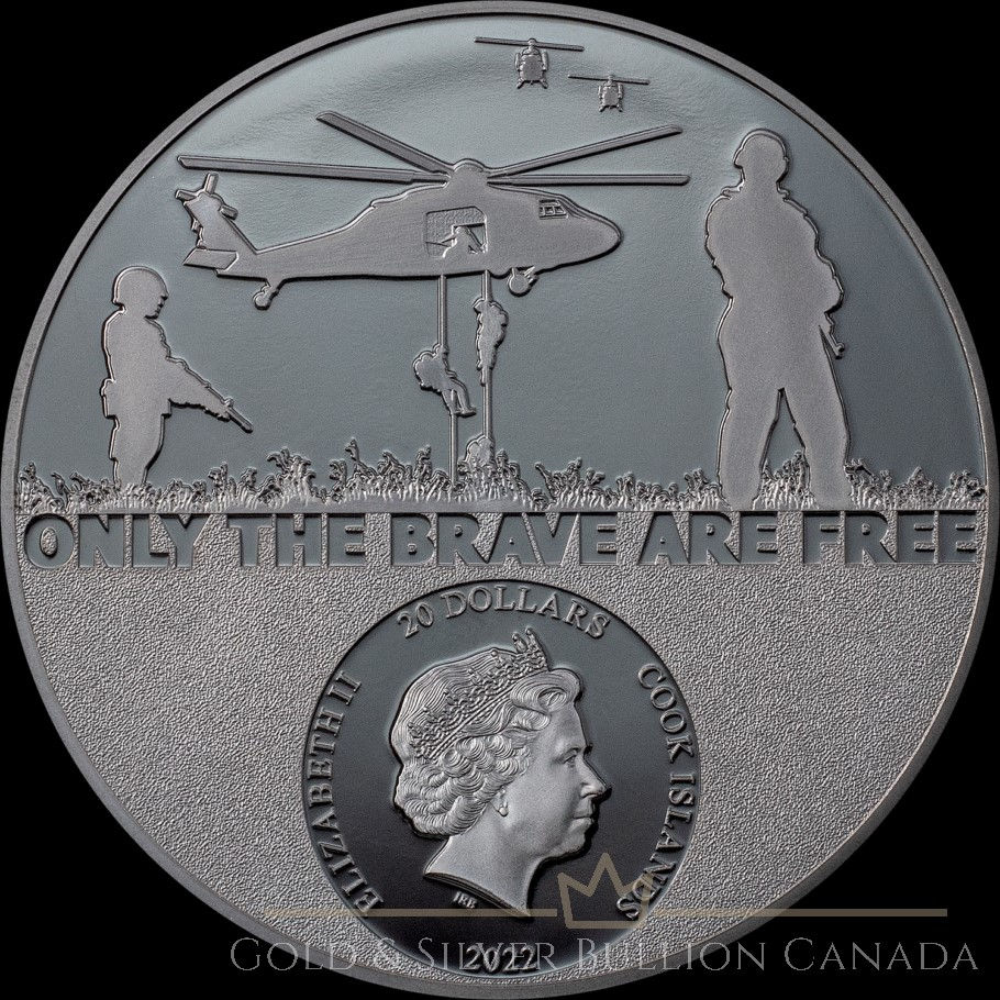Thumbnail: SPECIAL FORCES Real Heroes 3 Oz Silver Coin 20$ Cook Islands 2022