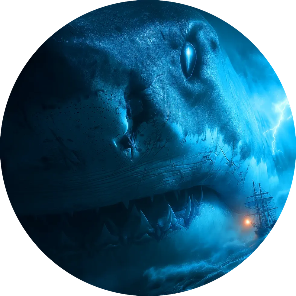 Miniatura: Ocean Terror: Shark - 1oz .999 Silver Coin - $1 USA American Eagle 2025