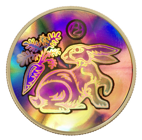 2011 $150 Canada Year of The Rabbit Hologram Gold Coin Royal Mint ...