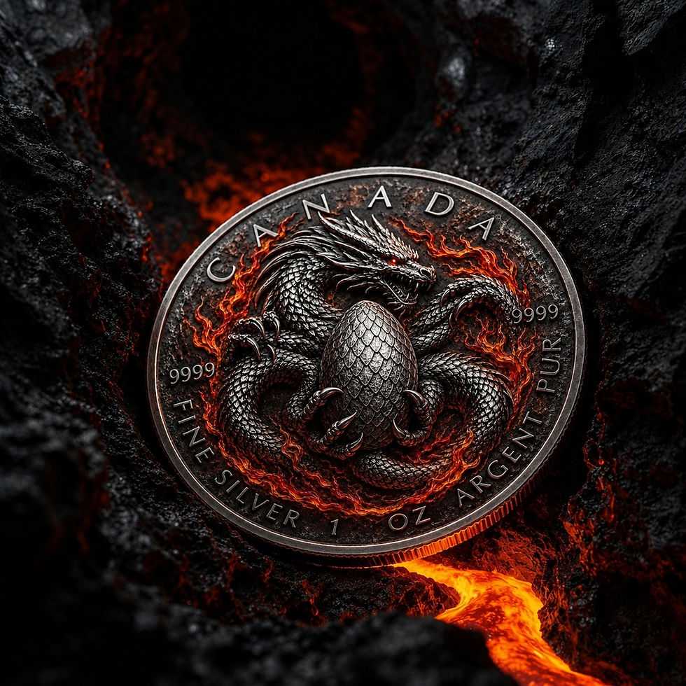 Miniatura: DRAGON GUARDIAN - 1 Oz 999.9 Silver Coin - 5$ Canada 2026