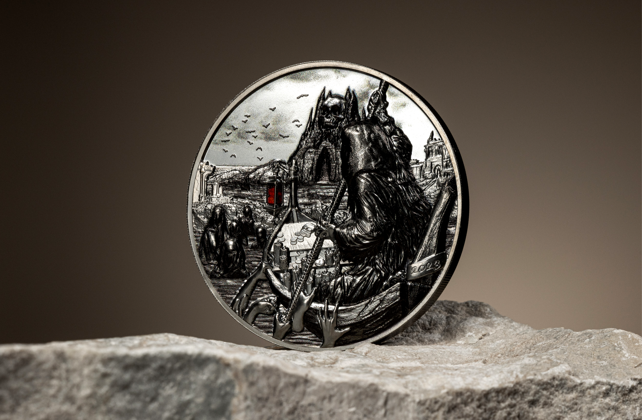 CHARON Ferryman of the Dead 3 Oz Silver Coin 20$ Palau 2023