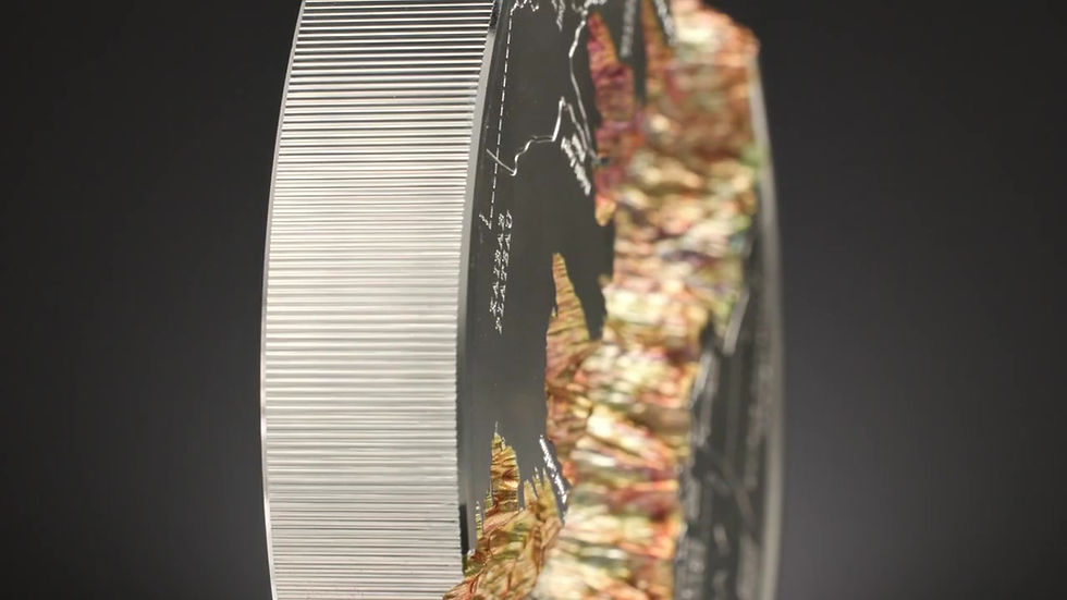 Thumbnail: GRAND CANYON Topography 1 Kg Kilo Silver Coin 100$ Cook Islands 2024