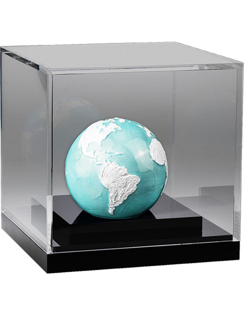 Thumbnail: FROZEN MARBLE Planet Earth Spherical 3 Oz Silver Coin 5$ Barbados 2023