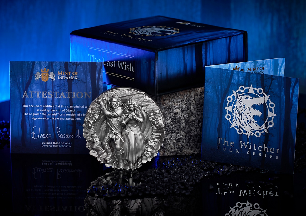 Miniatura: The Last Wish - The Witcher Book Series 3D 5oz Silver 5000 Francs CFA 2023