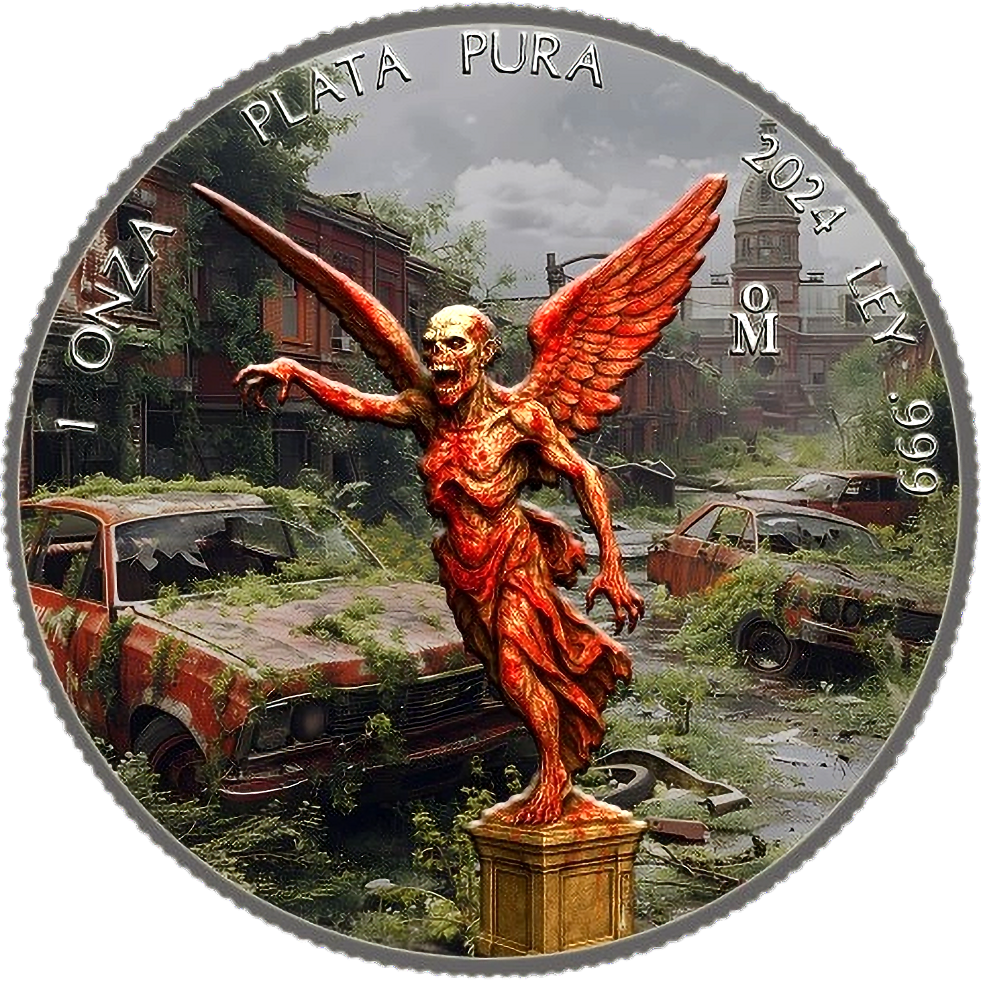 ZOMBIERTAD Apocalypse Zombie Libertad 1 Oz Silver Coin Mexico 2024
