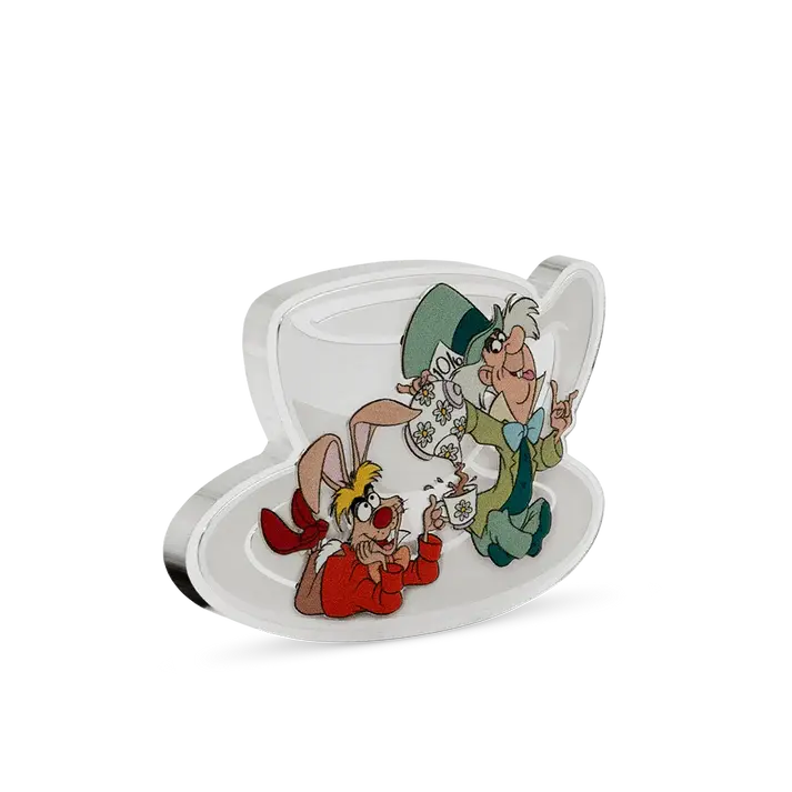 Miniatura: Disney Alice in Wonderland - Mad Hatter's Tea Party Coin 2oz Silver $3 Niue 2025