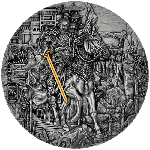 CAO CAO Three Kingdoms Romance 2 Oz Silver Coin 5$ Niue 2022