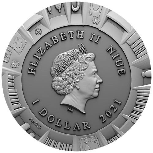 Miniaturbild: BLUE FAIRY TALE Fairy Tales 1 Oz Silver Coin 1$ Niue 2021