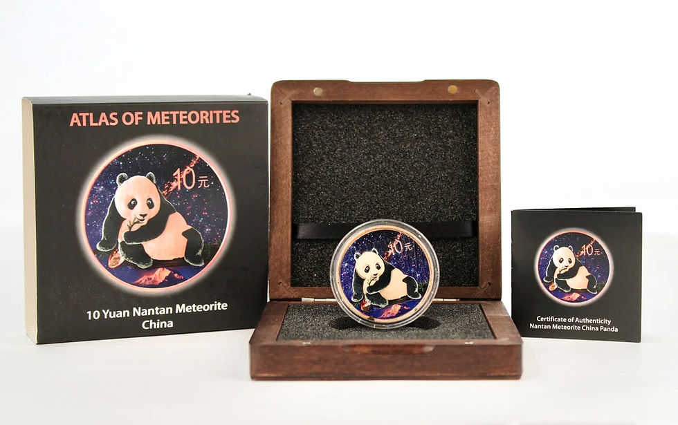 Miniaturbild: NANTAN Chinese Panda Atlas of Meteorites Silver Coin 10 Yuan China 2015