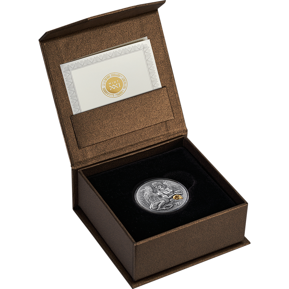 Miniatura: SPHINX The Great Greek Mythology 1 oz Antique finish Silver Coin Cameroon 2024