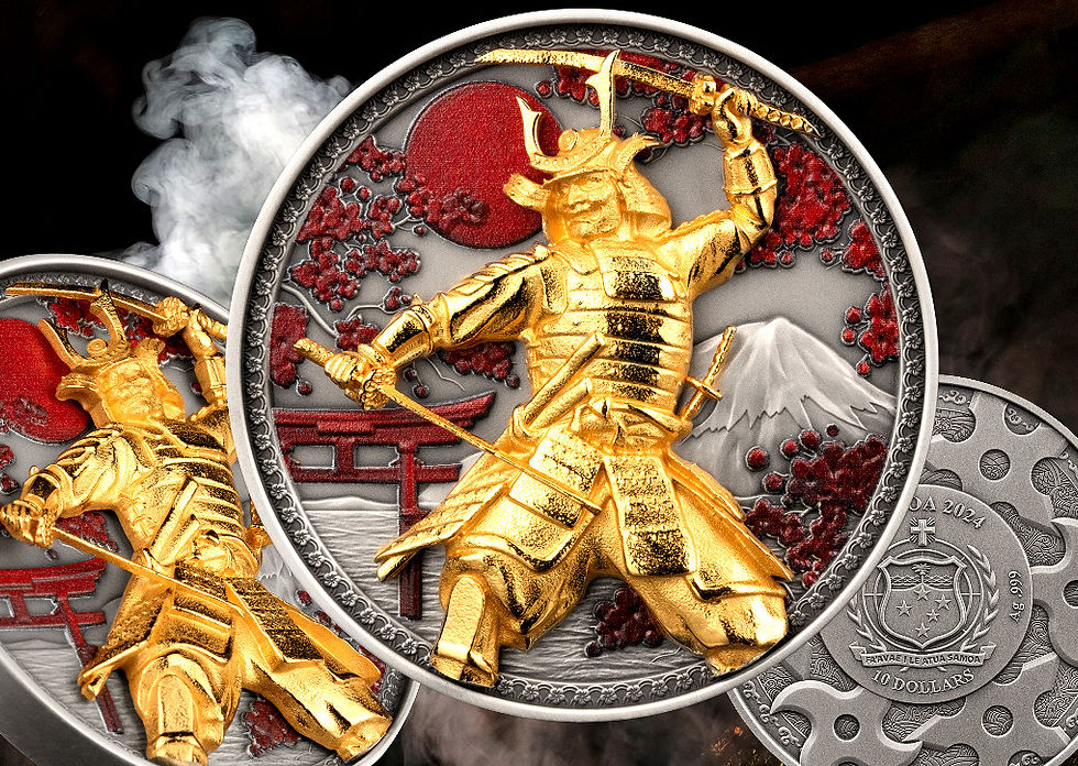 Samurai - 5oz .999 High Relief Silver $10 Samoa 2024