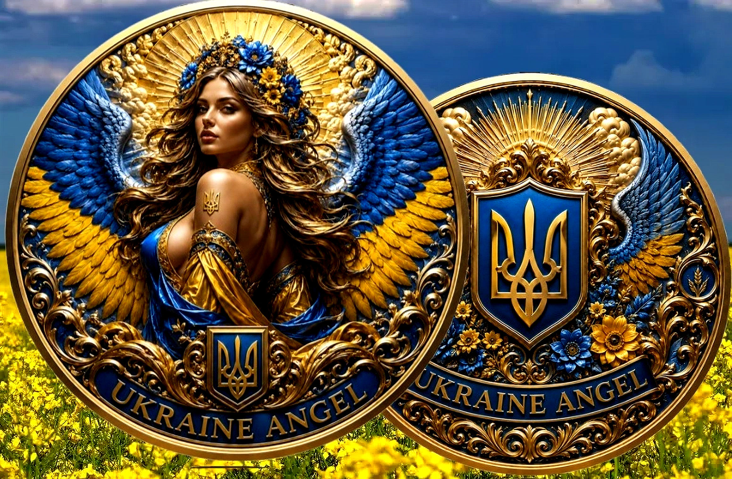 UKRAINIAN ANGEL 1 Oz .999 Copper Round Italy 2026