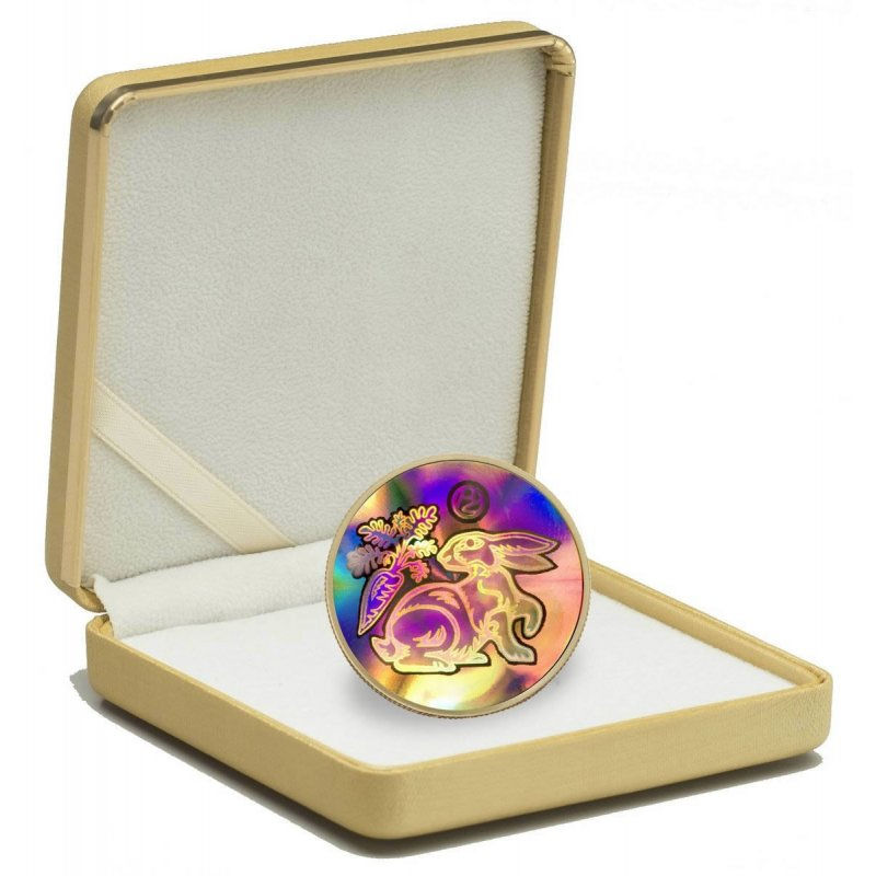 Miniatura: 2011 $150 Canada Year of The Rabbit Hologram Gold Coin Royal Mint