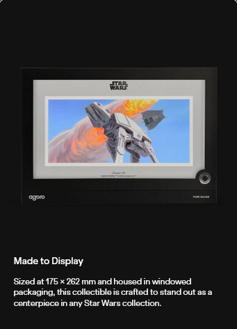 Miniatura: Star Wars Concept Art Imperial Walker and Snowspeeder 1oz Silver Foil Niue 2026