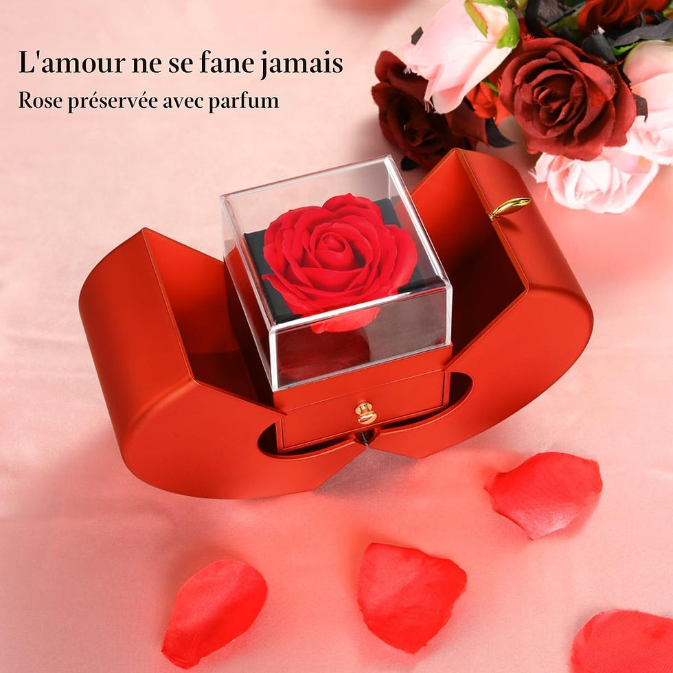 Miniatura: Eternal Rose Flower Gift Box with I Love You Necklace (100 Languages)