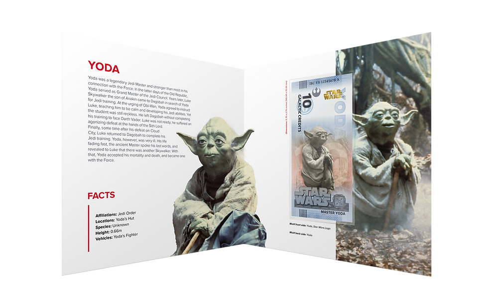 Miniatura: Yoda: Star Wars Bank Note in Folder 10 Galactic Credits