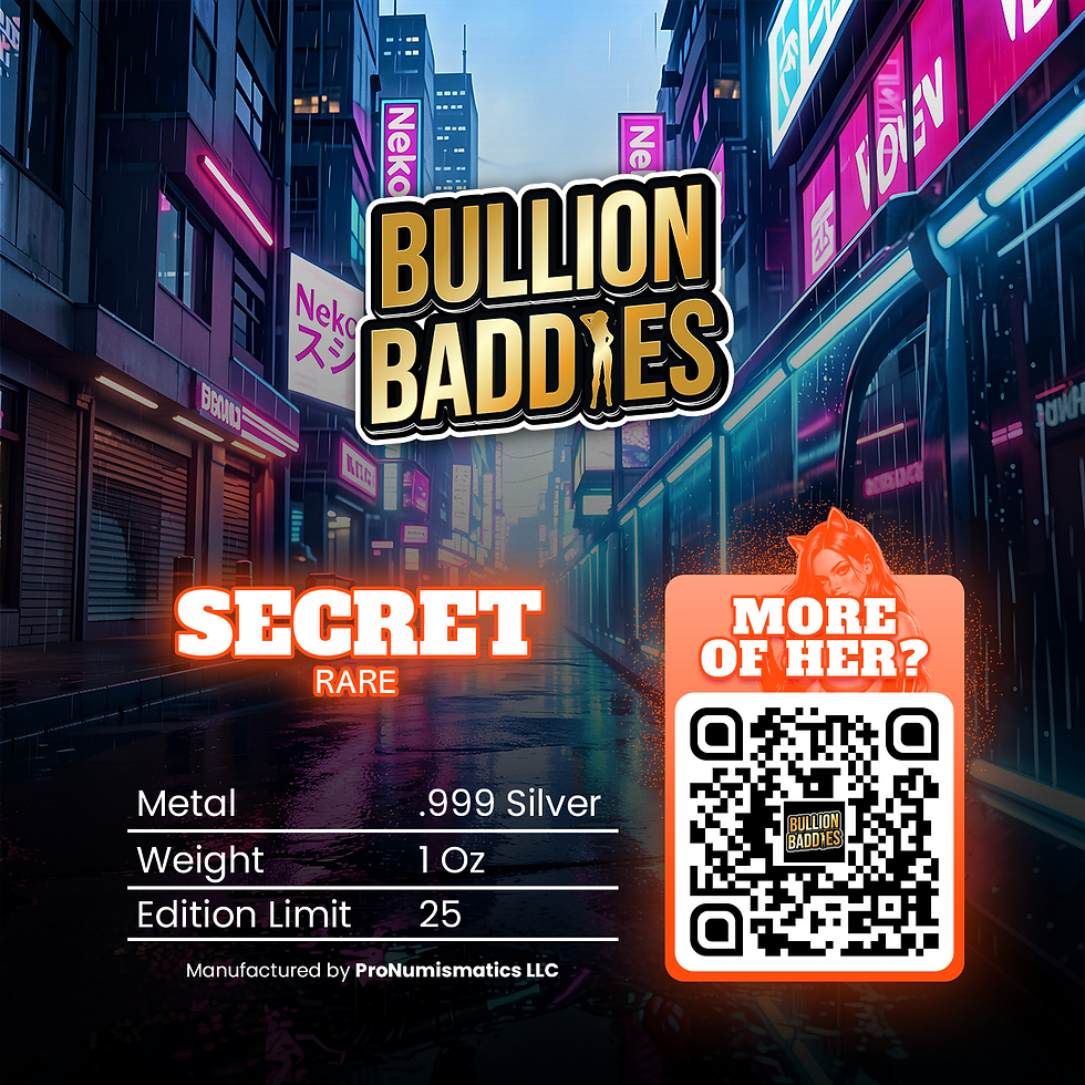 Miniaturbild: Bullion Baddies Special Edition Luxe Pack 4: Cyber Punk 1oz .999 Silver Bar