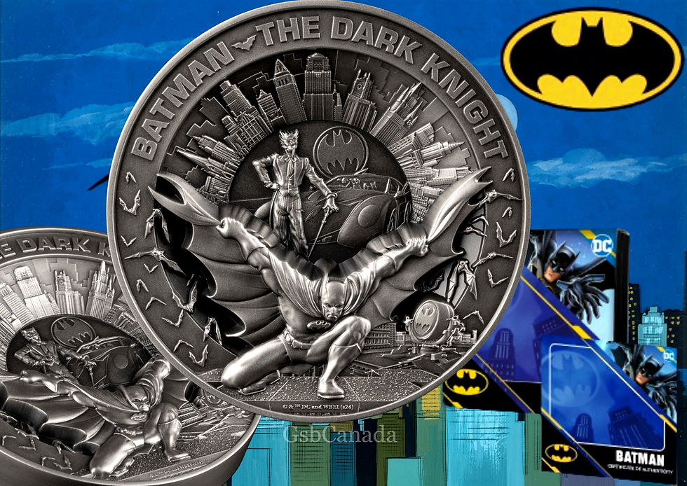 The Dark Knight – 10 oz Silver Batman Coin $10 Barbados 2024
