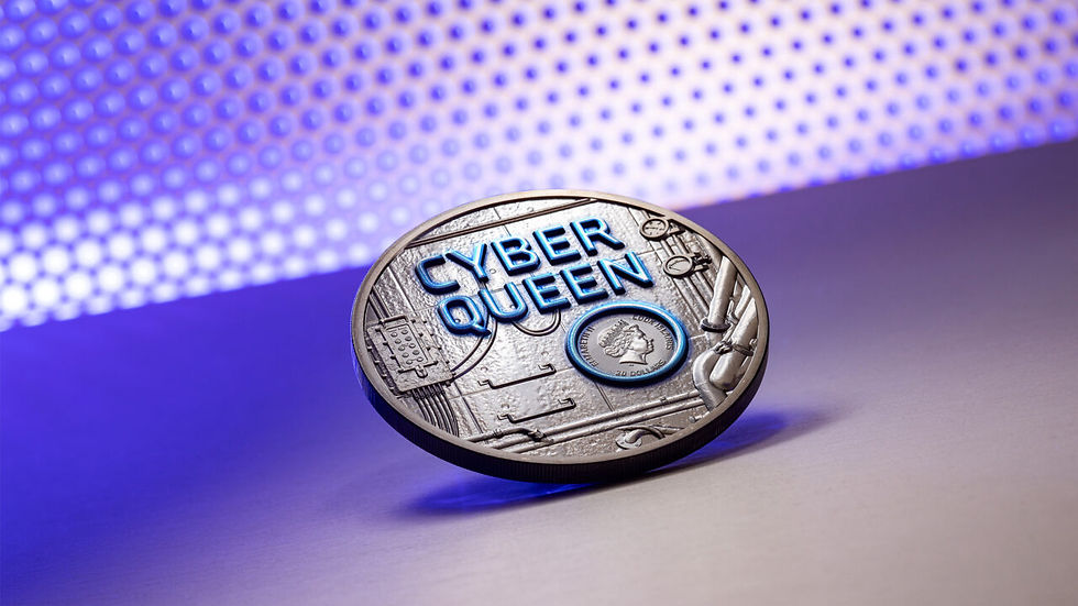 Miniatura: CYBER QUEEN The beginning 3 Oz Silver Coin 20$ Cook Islands 2023