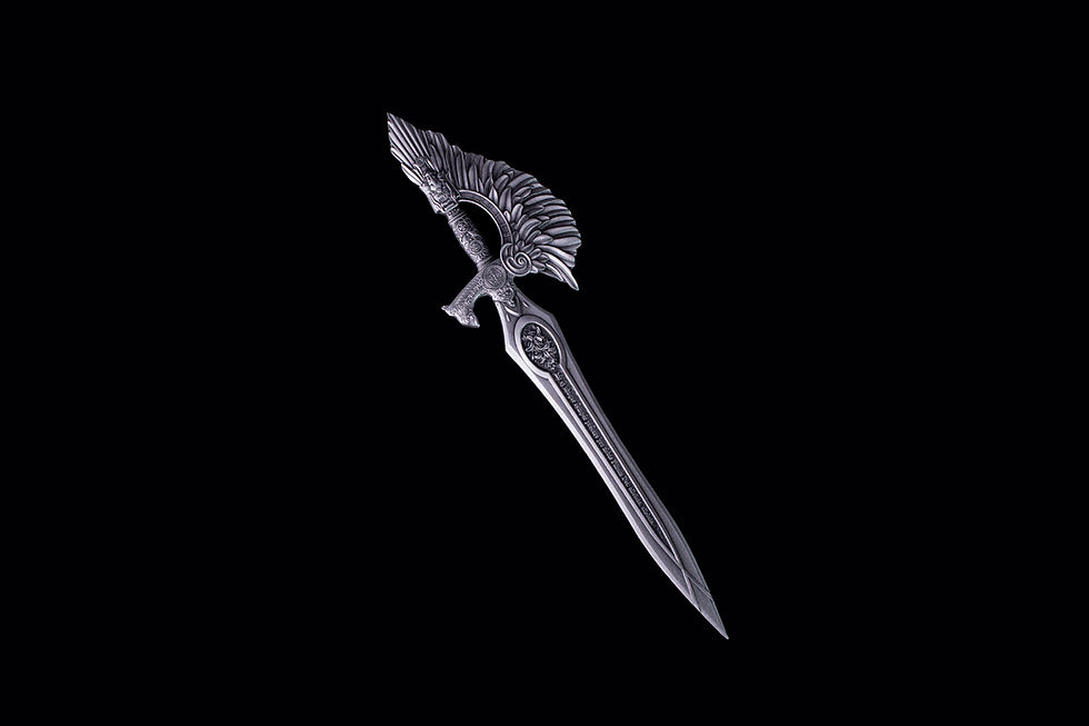 Miniatura: SWORD OF SAINT GABRIEL (Single handed Sword) - Angel Sword 2.5 oz .999 Silver