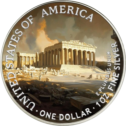 Miniatura: GREECE Imperial Women 1 Oz Silver Coin 1$ USA 2024