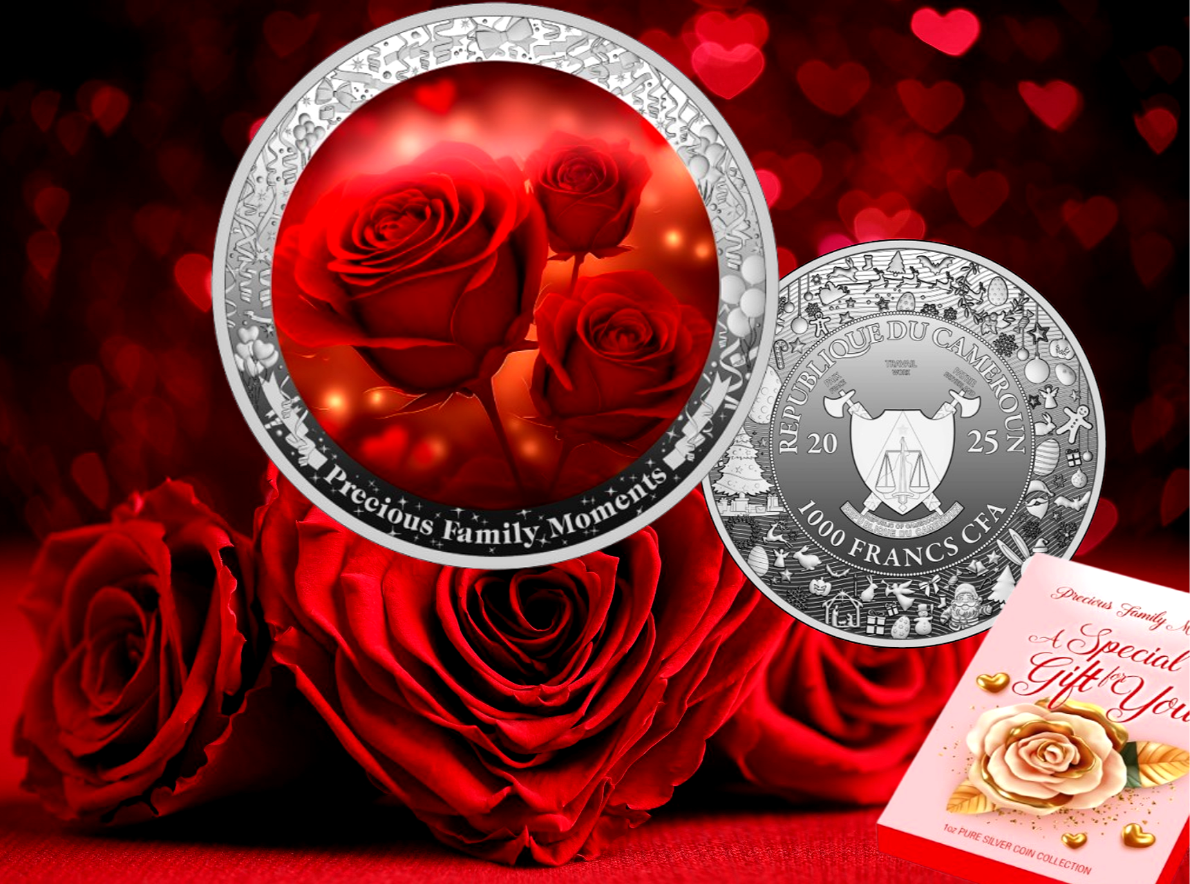 Precious Family Moments: A Special Gift for You 1oz silver Coin Cameroon 2025