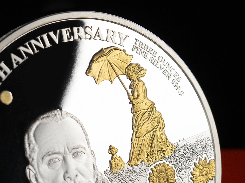 Miniatura: Claude Monet - 3oz .999 Silver Coin - 200 Francs CFA Djibouti 2026