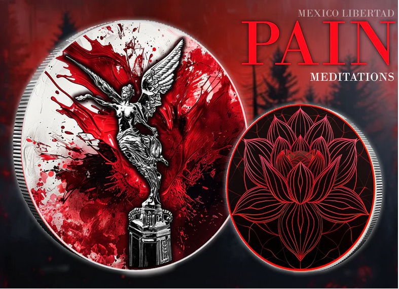 2023 Libertad 1oz .999 Silver Coin - Pain - Meditation Journey Series