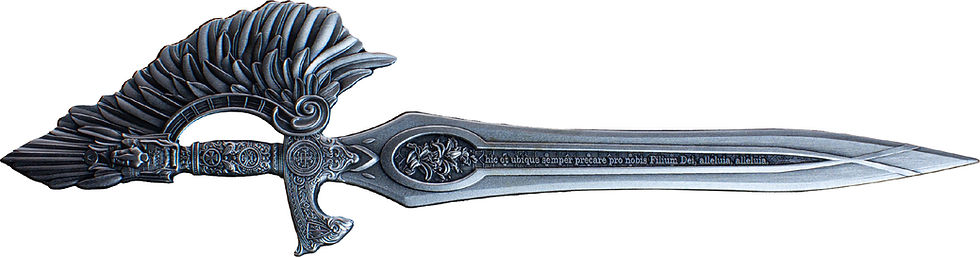 Thumbnail: SWORD OF SAINT GABRIEL (Single handed Sword) - Angel Sword 2.5 oz .999 Silver