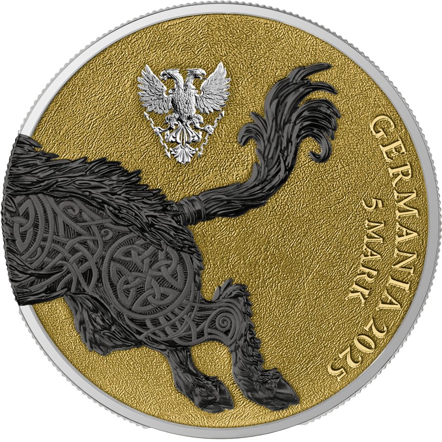 Thumbnail: Germania Beasts: Gullinbursti Geminus 2 X 1oz Silver Gold and Black Edition 2025