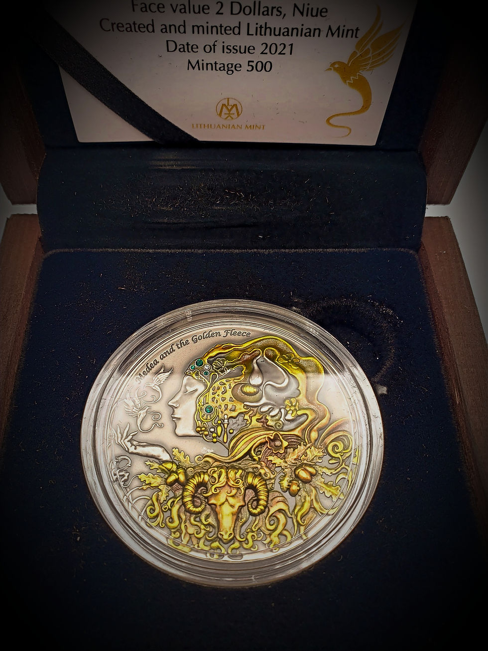 Miniatura: MEDEA ZŁOTY POLAR Mity Miłości 2 Uncje Srebrna Moneta 2$ Niue 2021