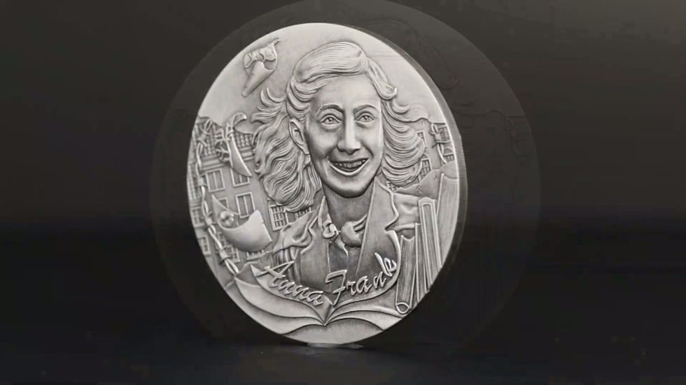 Miniatura: ANNE FRANK - 1Oz .999 Silver Coin - 2$ Niue 2025