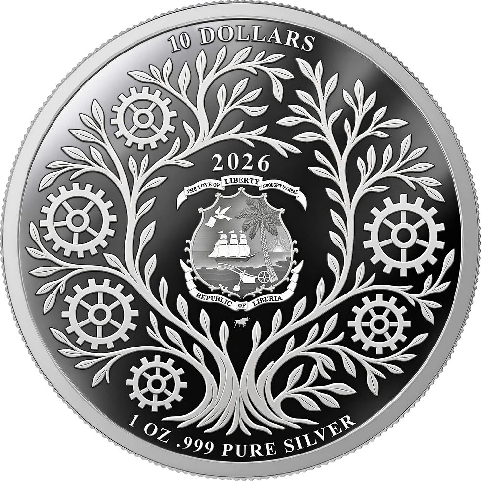 Miniatura: Mechanical Frog: Mechanical Forest Series - 1oz .999 Silver - 10$ Liberia 2026