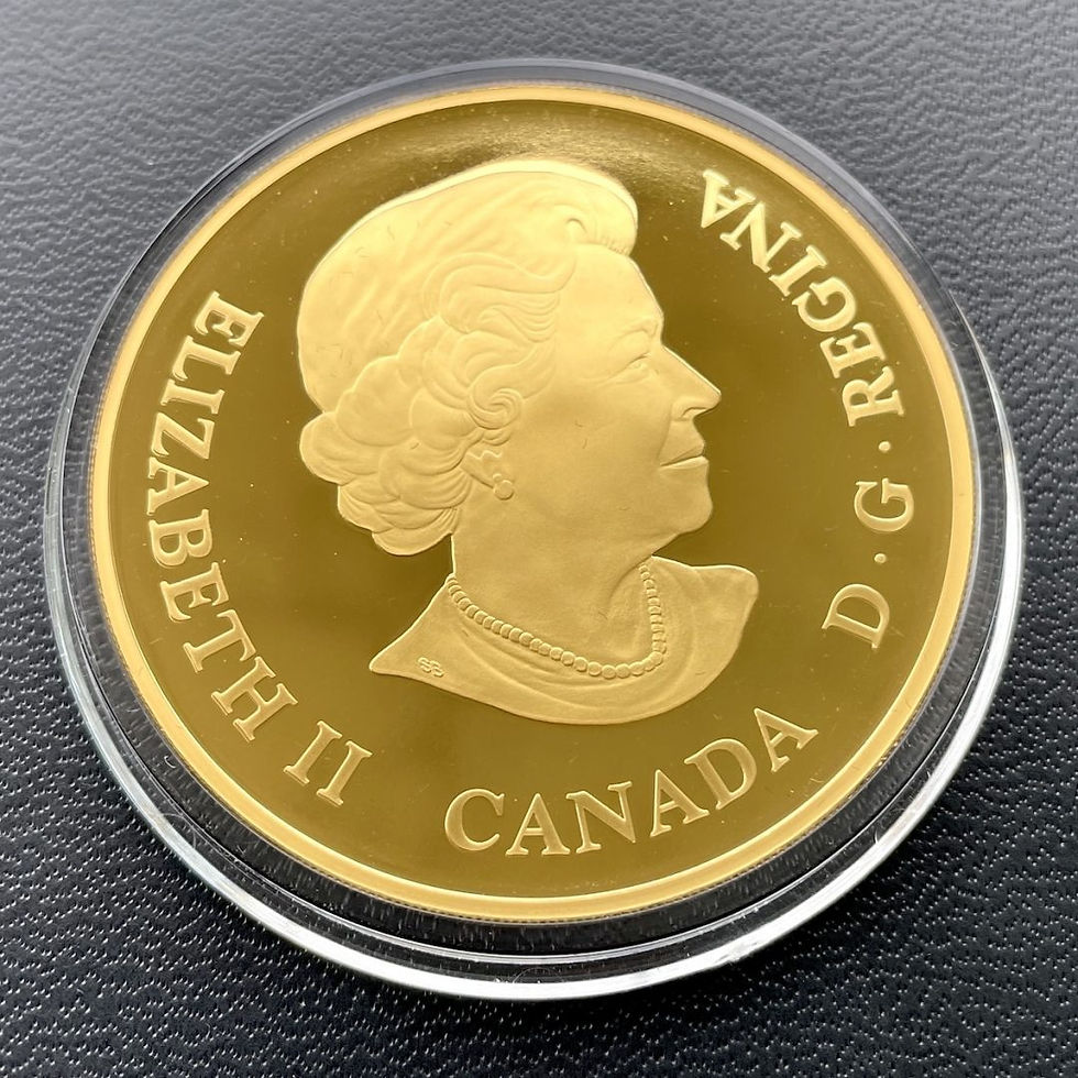 Miniatura: 2006 Kanada 300 USD 80. urodziny królowej – 14-karatowa złota moneta 60 gram