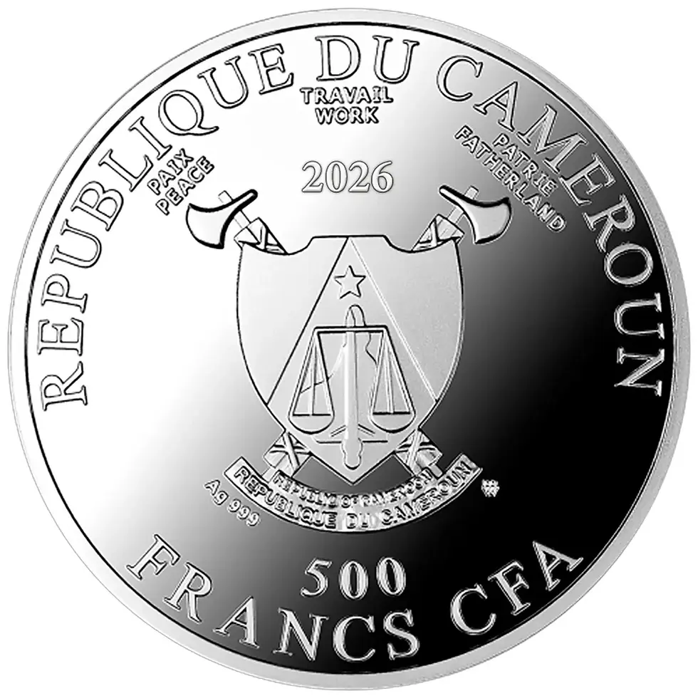 Thumbnail: Archangel Gabriel - 17.5g .999 Silver Coin - 500 Francs CFA Cameroon 2026