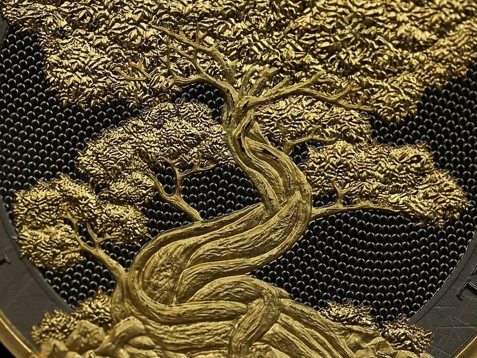 Miniatura: 2025 Mythical Forest: Yggdrasil Goldenleaf 1 oz Silver BU - Special Edition