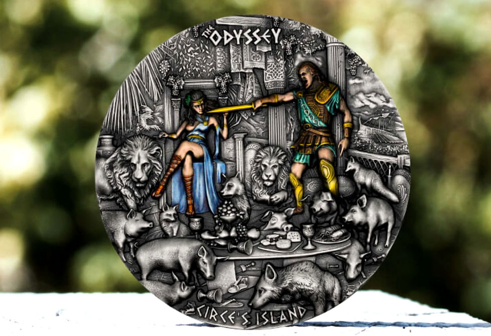 CIRCE'S ISLAND - The odyssey by Homer 3oz .999 Silver $7 Niue 2023
