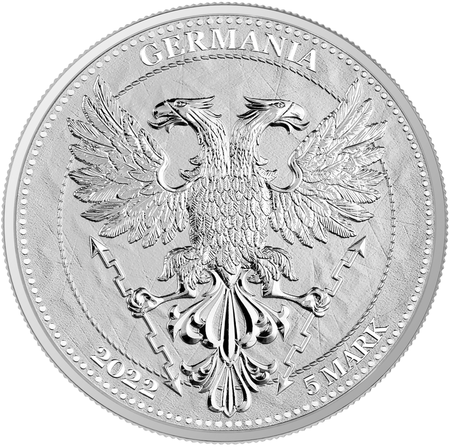 Miniatura: 2022 Mythical Forest - Linden Leaf 1 oz Silver BU 5 Mark Germania Mint