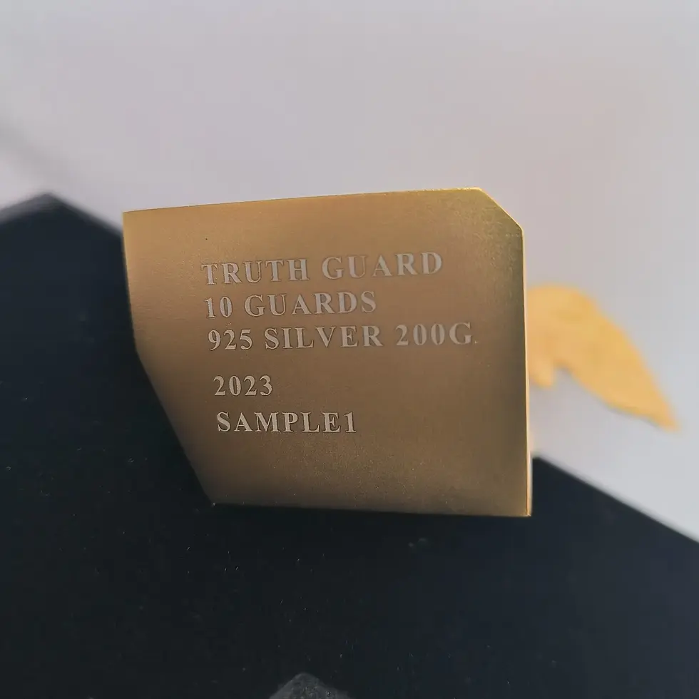 Miniatura: WINGED VICTORY OF SAMOTHRACE Statue Gilded Silver 10 Guards Truth Guard 2023