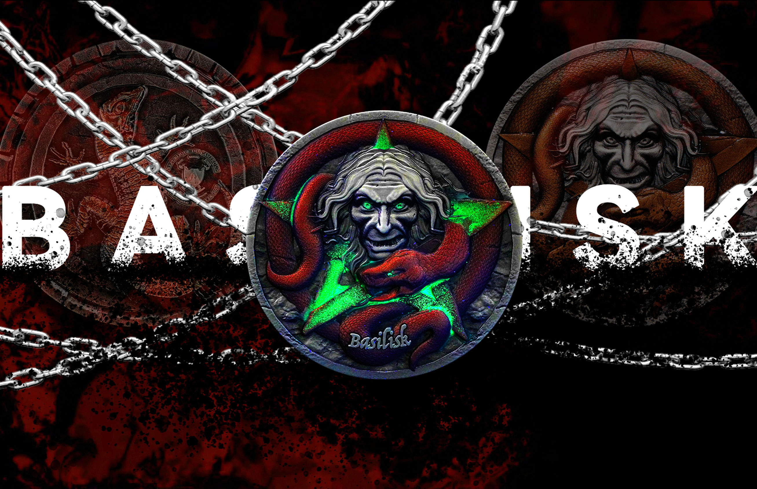 Basilisk: The Gaze of Death - Legends of the Serpentine Realm - 2 oz Silver 2025