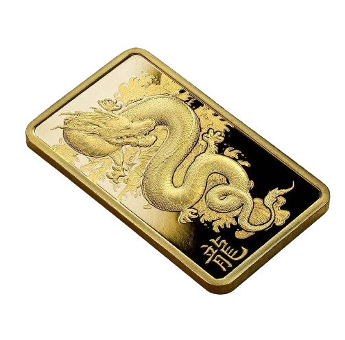 Miniatura: 2024 Pamp Suisse Legend of the Azure Dragon 5g Gold Bar