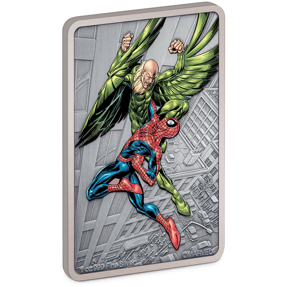 Marvel – Vulture - Spiderman Vilains Series - 1oz Silver Coin $2 Niue 2024