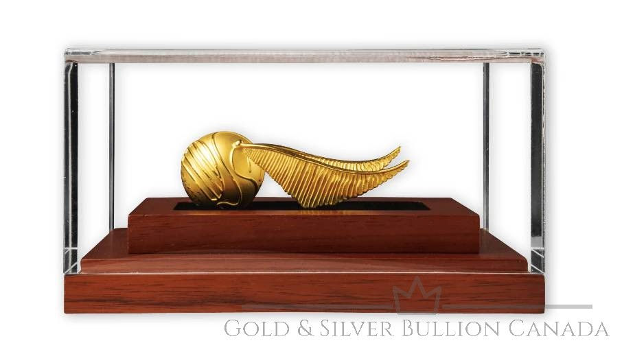 Miniatura: HARRY POTTER 3D GOLDEN SNITCH - 2022 Moneta 3d in argento puro da 3 oz con platino in oro 24 carati