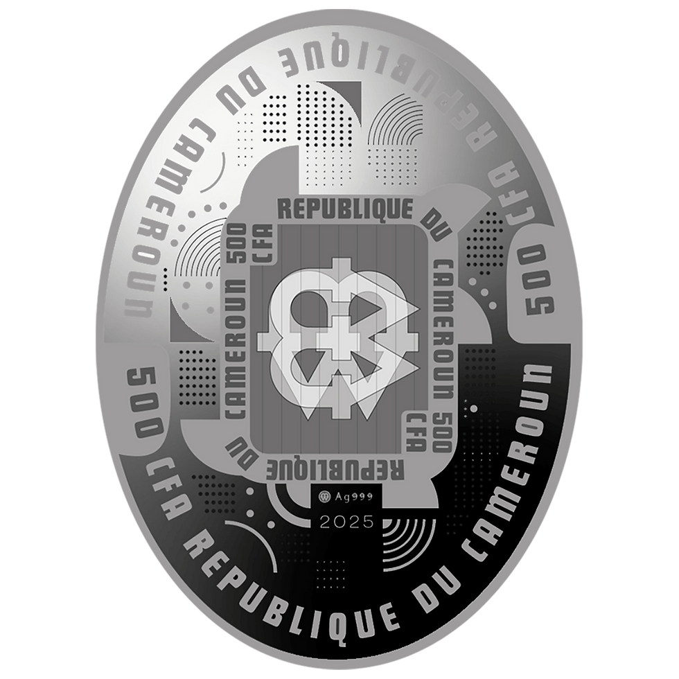 Miniatura: DINOSAURIA: PTERPDACTYLUS 15.56 Gram Silver Coin 500 Francs CFA Cameroon 2025