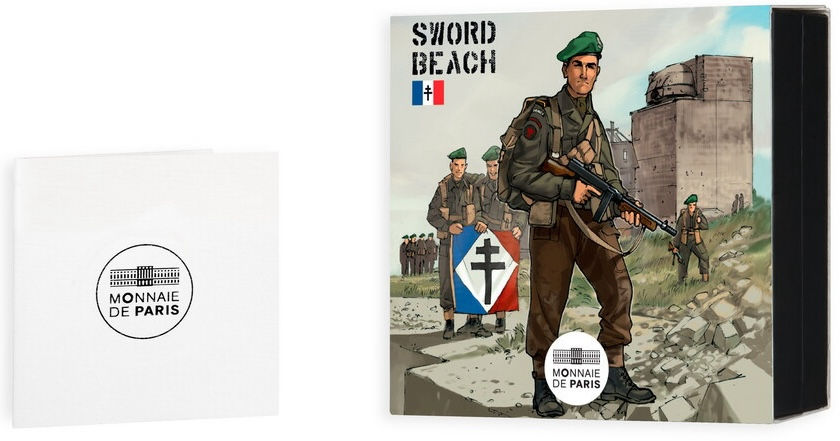 Miniatura: D-DAY 80th anniversary - Sword Beach - Proof yeardate - 10€ silver France 2024