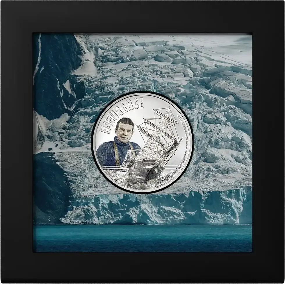 Miniature : Endurance Legend Of The Seas - 1 Oz Silver Coin - $5 Cook Islands 2027