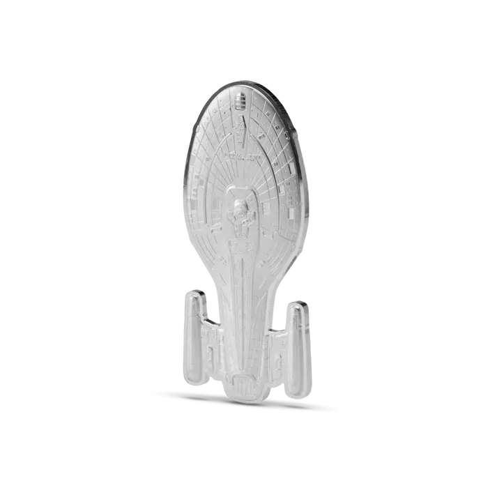 Miniatura: Star Trek Ships  U.S.S. Voyager NCC-74656 Coin 3oz .999 Silver Coin $5 Niue 2025
