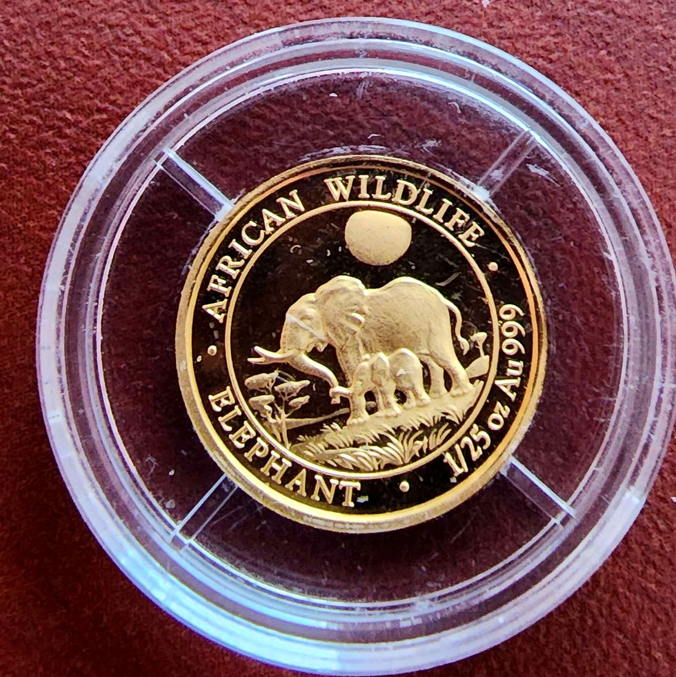 Thumbnail: Gold Coin ELEPHANT 2011 "African Wildlife" Series - 1/25 oz